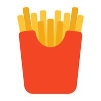patata papas fritas paquete icono, editable vector