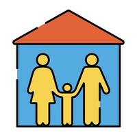 An icon design of family home vector