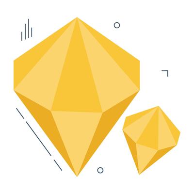 Trendy design icon of diamond