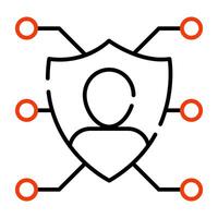 A perfect design icon of user security vector