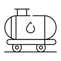 An editable design icon of oil tanker vector