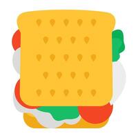 A unique design icon of sandwich vector