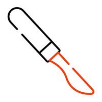 An icon design of surgical knife vector