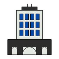 un único diseño icono de ciudad arquitectura vector