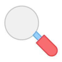 An editable design icon of magnifying glass vector