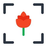 An icon design of flower focus vector