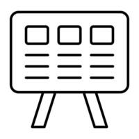 Bulletin board icon in editable style vector
