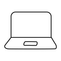 A colored design icon of laptop vector