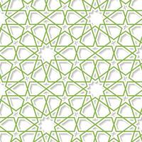 islamic pattern background vector, arabic style geometric 3d texture ornament design vector
