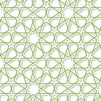 islamic pattern background vector, arabic style geometric 3d texture ornament design vector