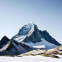 ai generado montaña aislado en blanco con recorte camino foto