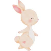 a cute little bunny with a heart on its back png