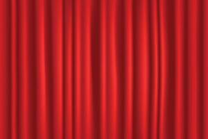 realistic curtain background template with red color vector design graphic