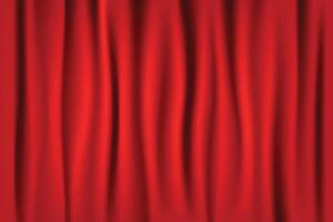 abstract realistic curtain background template with red color vector design