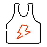 Sleeveless gym apparel icon, vector design of vest