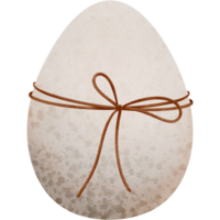 Easter egg with brown ribbon png