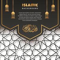 Islamic background ramadan kareem, black color social media template vector design