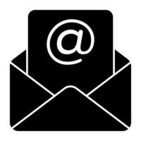 An editable design icon of email vector