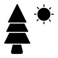 moderno diseño icono de conífera árbol vector