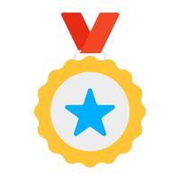 A flat design, icon of medal vector