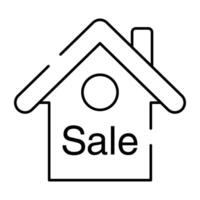 A creative design icon of home for sale vector