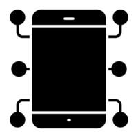 un Perfecto diseño icono de móvil teléfono red vector
