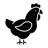 de moda diseño icono de gallina vector