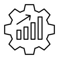 Trendy design icon of graph management vector