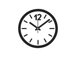 Clock icon isolated on white background. Time icon. Vector illustration.