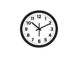 Clock icon isolated on white background. Time icon. Vector illustration.