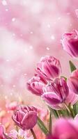 AI generated AI Generated Mother's day, Valentine's Day background concept with tulip flower. photo