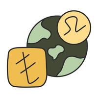 An icon design of linguistic learning vector