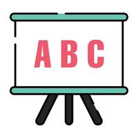 un icono de diseño creativo de aprendizaje abc vector