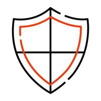 Trendy design icon of security shield vector