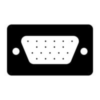 Audio cassette icon in solid design vector
