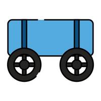 A premium download icon of agricultural carriage vector