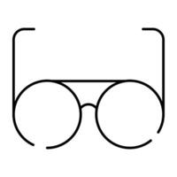 A trendy vector design of glasses