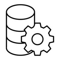 A unique design icon of database setting vector