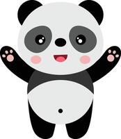Happy panda isolated on white vector
