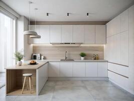 AI generated Kitchen style minimalist photo