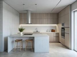 AI generated Kitchen style minimalist photo