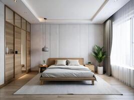 AI generated Bedroom style minimalist photo