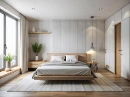 AI generated Bedroom style minimalist photo