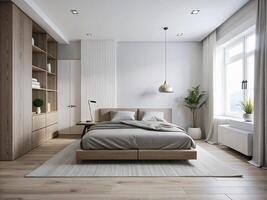 AI generated Bedroom style minimalist photo