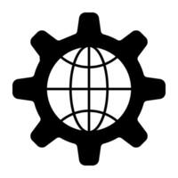 A modern design icon of global management vector