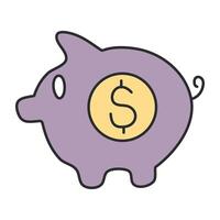 Modern design icon of piggy bank vector