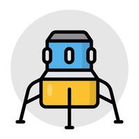 un plano diseño, icono de volador platillo vector