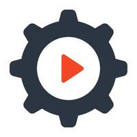 An icon design of video management vector