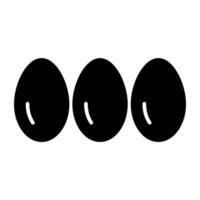 An editable design icon of eggs vector