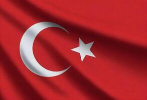 ai generado realista Turquía bandera antecedentes foto